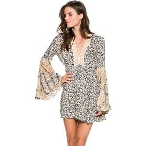 Free People Blue & Yellow Romper